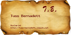 Tuss Bernadett névjegykártya